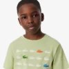 T-shirt i bomull med krokodiltryck