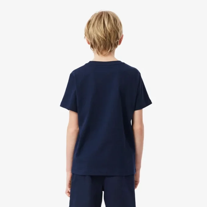 T-shirt i bomull med krokodiltryck T-shirt i bomull med krokodiltryck