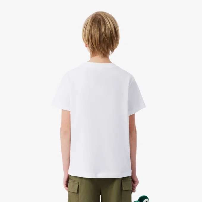 T-shirt i bomull med krokodiltryck T-shirt i bomull med krokodiltryck