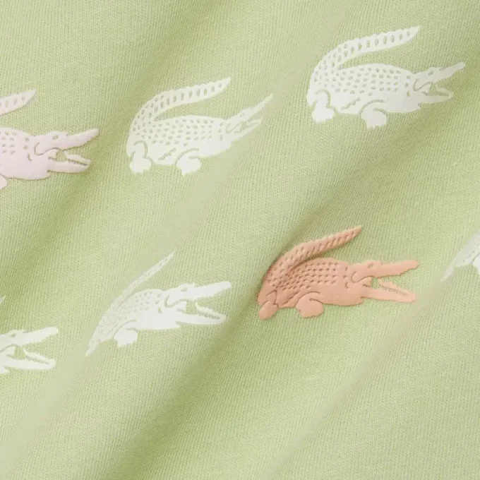 T-shirt i bomull med krokodiltryck T-shirt i bomull med krokodiltryck
