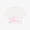 T-shirt i bomull med krokodiltryck T-shirt i bomull med krokodiltryck