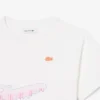 T-shirt i bomull med krokodiltryck T-shirt i bomull med krokodiltryck