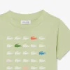 T-shirt i bomull med krokodiltryck
