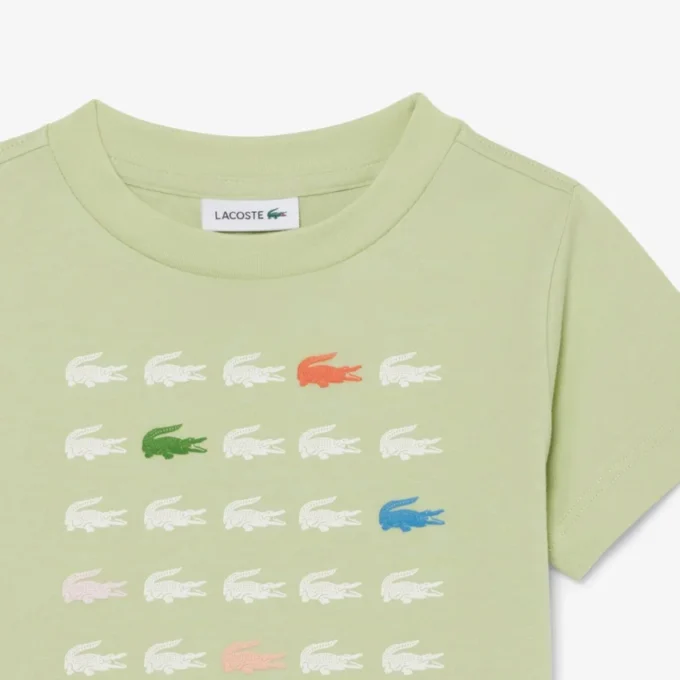 T-shirt i bomull med krokodiltryck