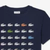 T-shirt i bomull med krokodiltryck T-shirt i bomull med krokodiltryck