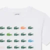 T-shirt i bomull med krokodiltryck T-shirt i bomull med krokodiltryck