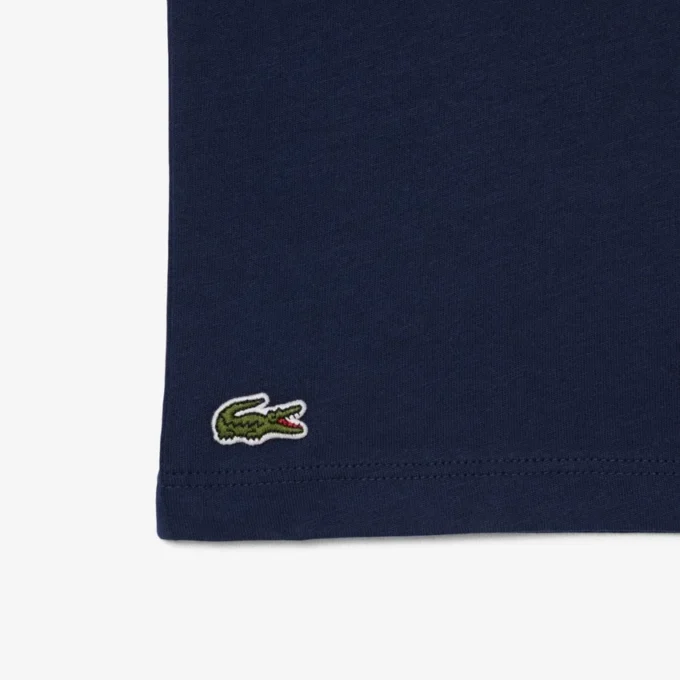 T-shirt i bomull med krokodiltryck T-shirt i bomull med krokodiltryck