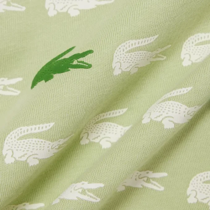 T-shirt i bomull med krokodiltryck