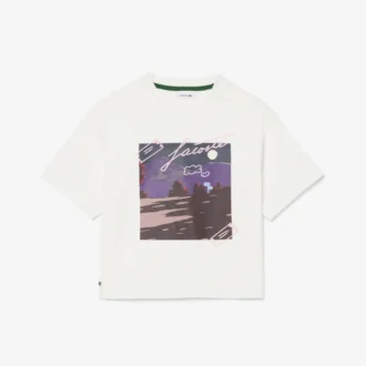 T-shirt i bomull med tryck för flickor
