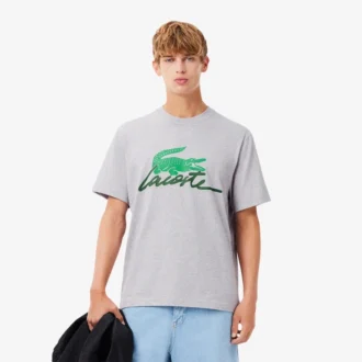 T-shirt i bomull med tryck för herr