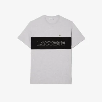 T-shirt i jersey med färgblockering i lång modell för herr