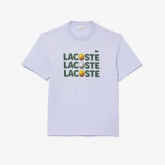 T-shirt i tjock bomull med bolltryck för herr