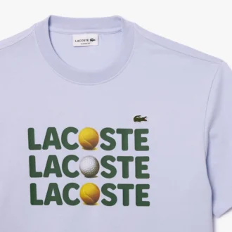 T-shirt i tjock bomull med bolltryck för herr