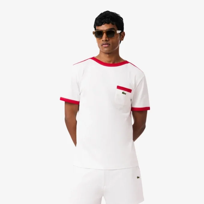 T-shirt i tjock bomull med fickdetaljer T-shirt i tjock bomull med fickdetaljer