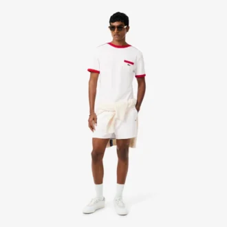 T-shirt i tjock bomull med fickdetaljer