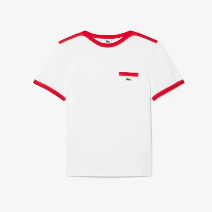 T-shirt i tjock bomull med fickdetaljer T-shirt i tjock bomull med fickdetaljer