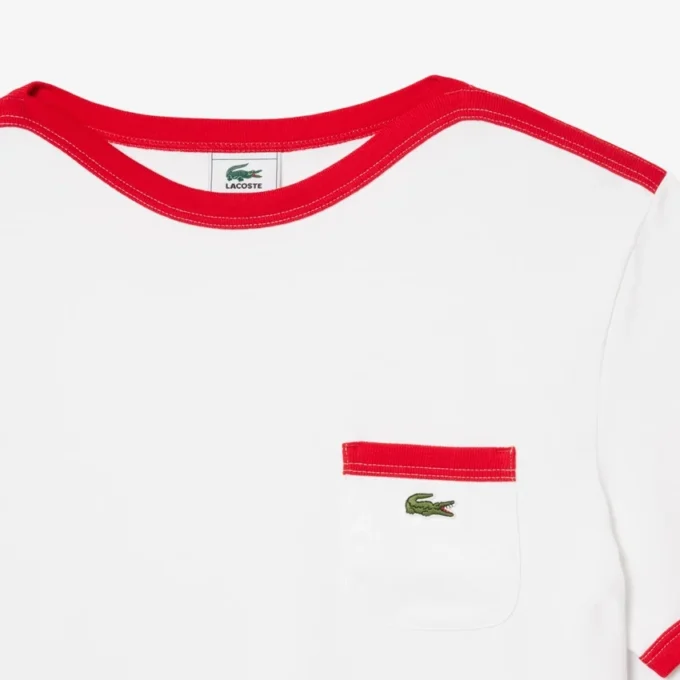 T-shirt i tjock bomull med fickdetaljer T-shirt i tjock bomull med fickdetaljer