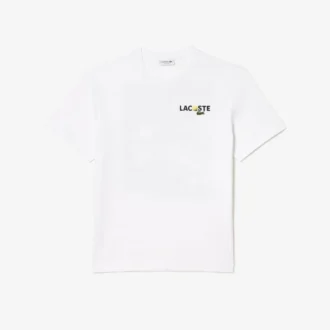 T-shirt i tjock bomull med tryck på ryggen för herr