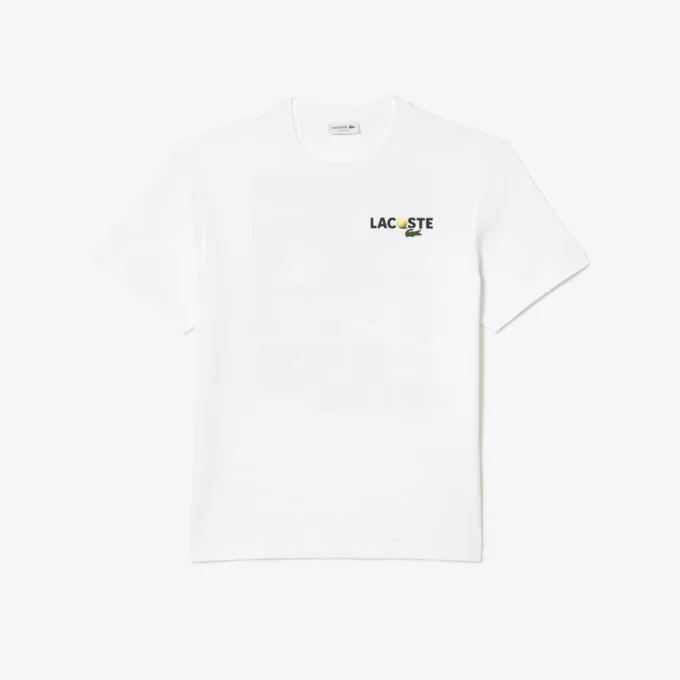T-shirt i tjock bomull med tryck på ryggen för herr T-shirt i tjock bomull med tryck på ryggen för herr