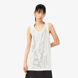 Tanktop i mesh och virkat
