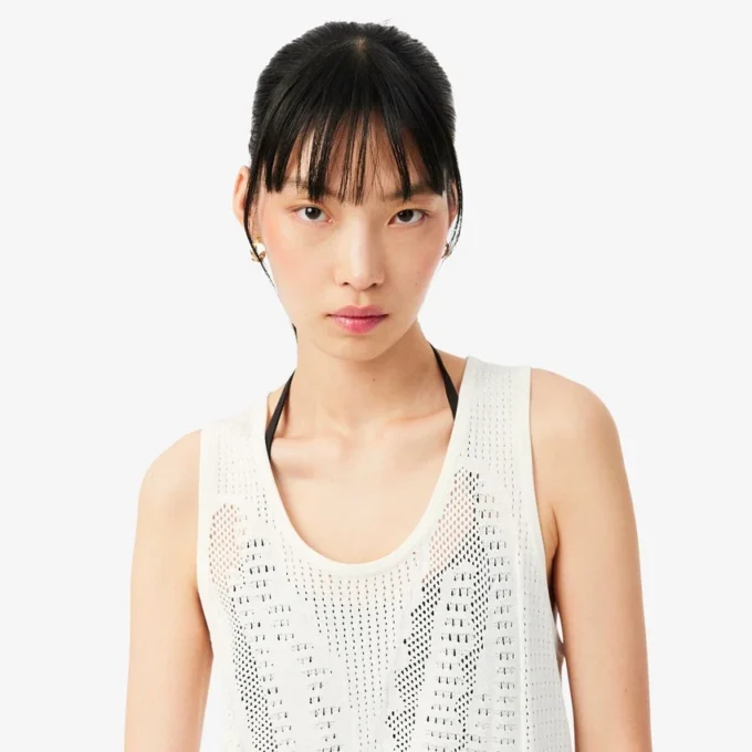 Tanktop i mesh och virkat Tanktop i mesh och virkat