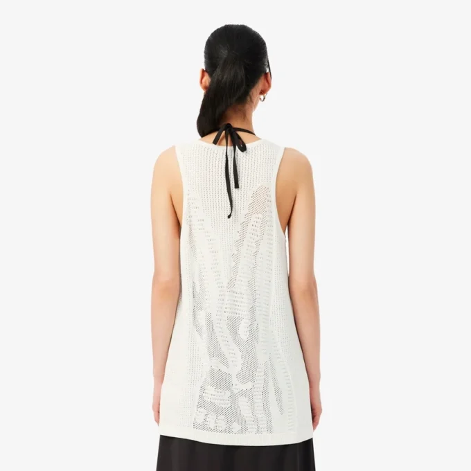 Tanktop i mesh och virkat Tanktop i mesh och virkat