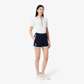 Tennis Heritage stretchpiqué-shorts för dam