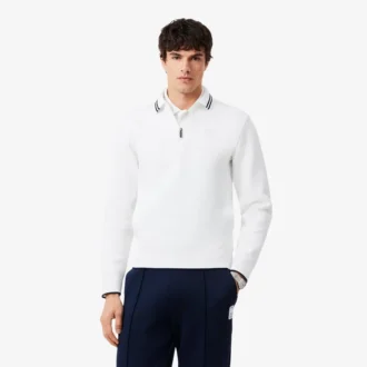 Tennis Heritage-tröja med polokrage och dragkedja
