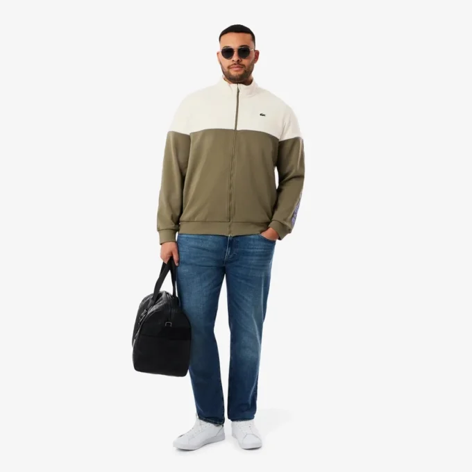 Tennis-Sweatshirt med dragkedja och färgblock för herr Tennis-Sweatshirt med dragkedja och färgblock för herr