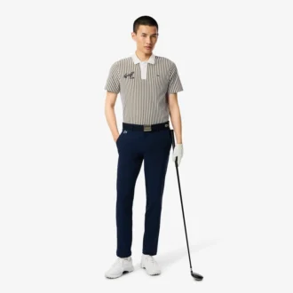 Termoreglerande randiga golfpikétröjor för herr
