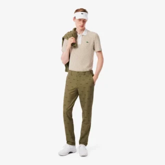 Termoreglerande randiga golfpikétröjor för herr