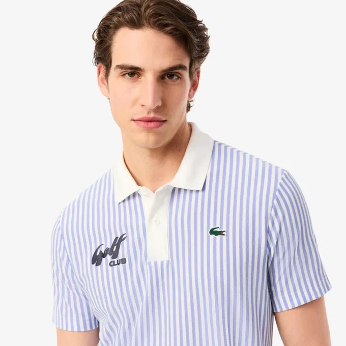 Termoreglerande randiga golfpikétröjor för herr Termoreglerande randiga golfpikétröjor för herr