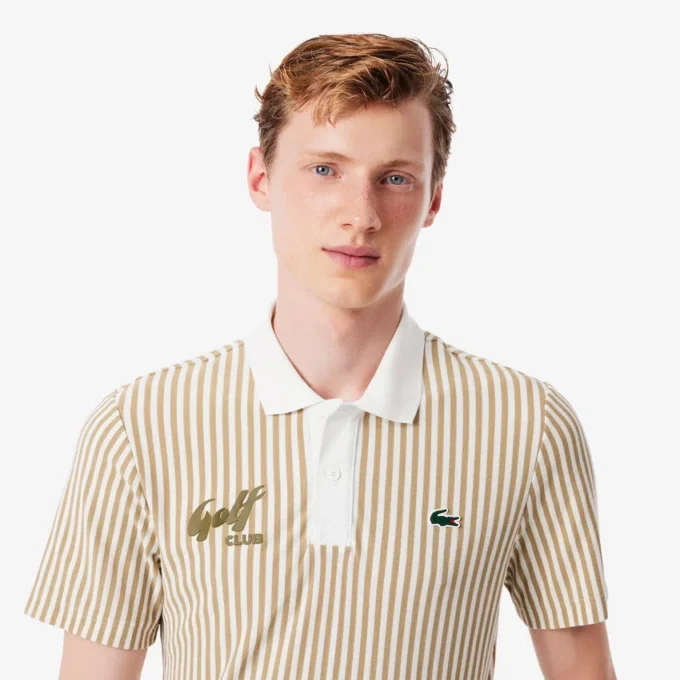 Termoreglerande randiga golfpikétröjor för herr Termoreglerande randiga golfpikétröjor för herr