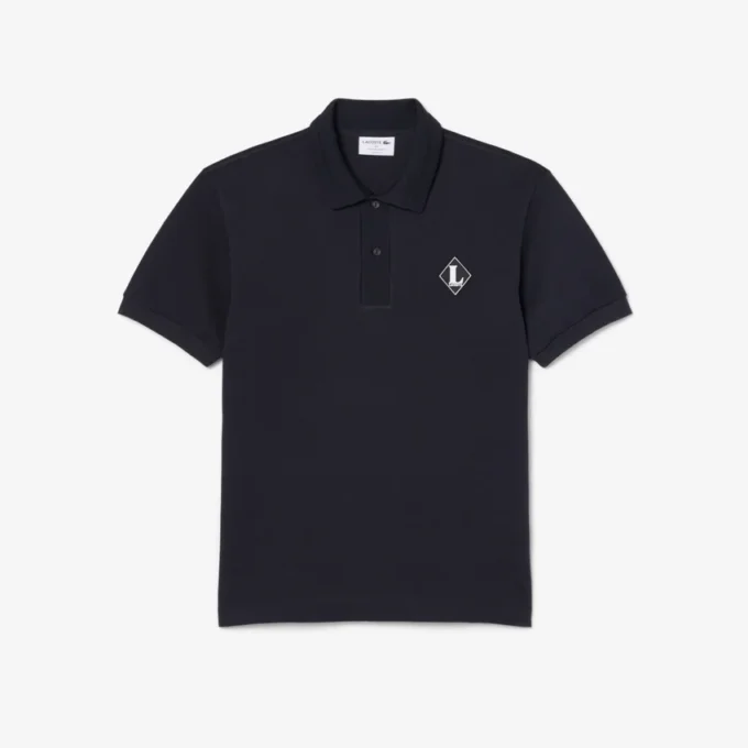Tillverkad i Frankrike Pikétröja med klassisk passform och emblem