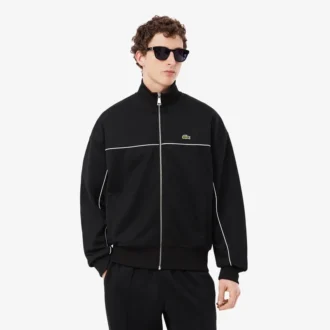 Trim Accent Sweatshirt med dragkedja