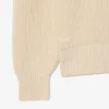 Tröja med polokrage i pärlribb och badge-detalj Tröja med polokrage i pärlribb och badge-detalj