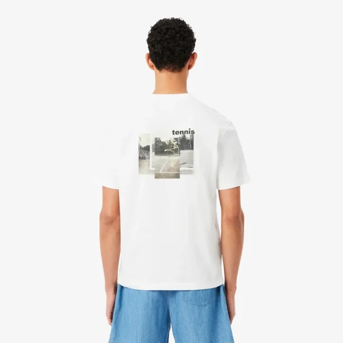 Tryckt bomullst-shirt Tryckt bomullst-shirt