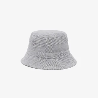 Unisex bucket hat i bomull med dubbelsidig rutmönster