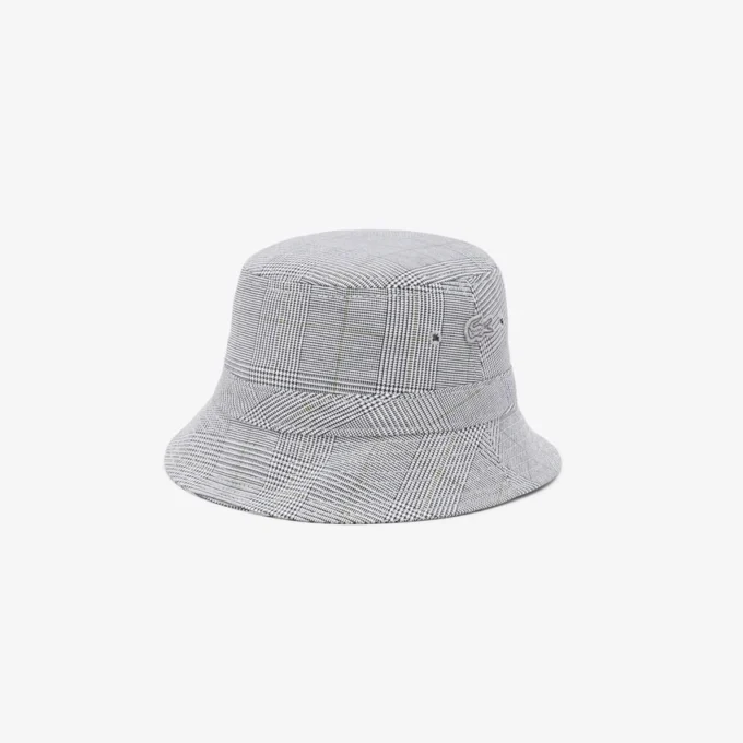 Unisex bucket hat i bomull med dubbelsidig rutmönster Unisex bucket hat i bomull med dubbelsidig rutmönster