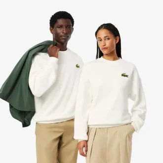 Unisex-fleecetröja med lös passform och emblem