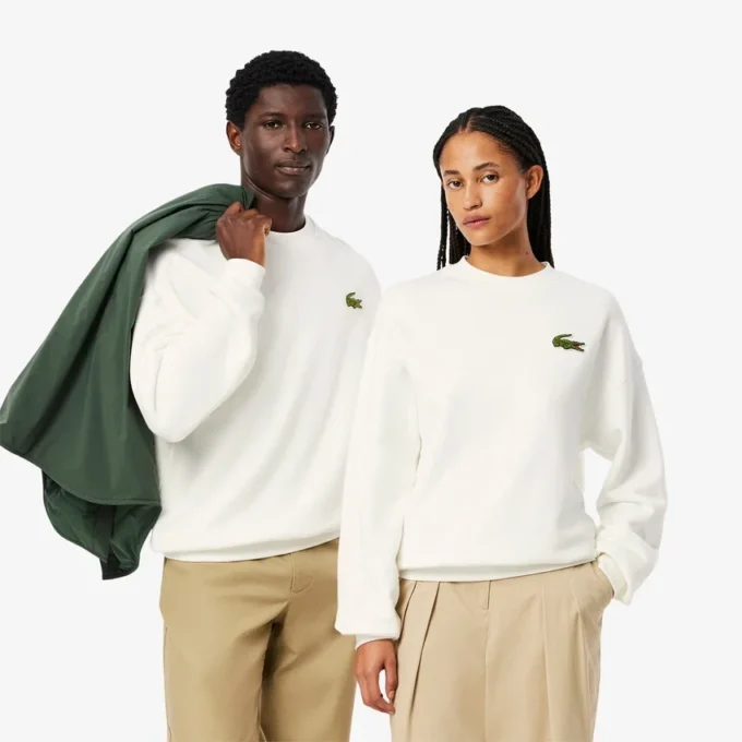 Unisex-fleecetröja med lös passform och emblem