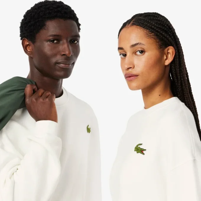 Unisex-fleecetröja med lös passform och emblem