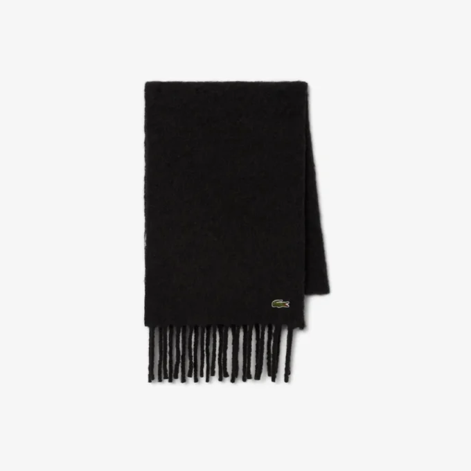 Unisex-halsduk i alpackaull med fransar Unisex-halsduk i alpackaull med fransar