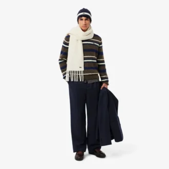 Unisex-halsduk i alpackaull med fransar Unisex-halsduk i alpackaull med fransar