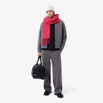 Unisex-halsduk i alpackaull med fransar Unisex-halsduk i alpackaull med fransar