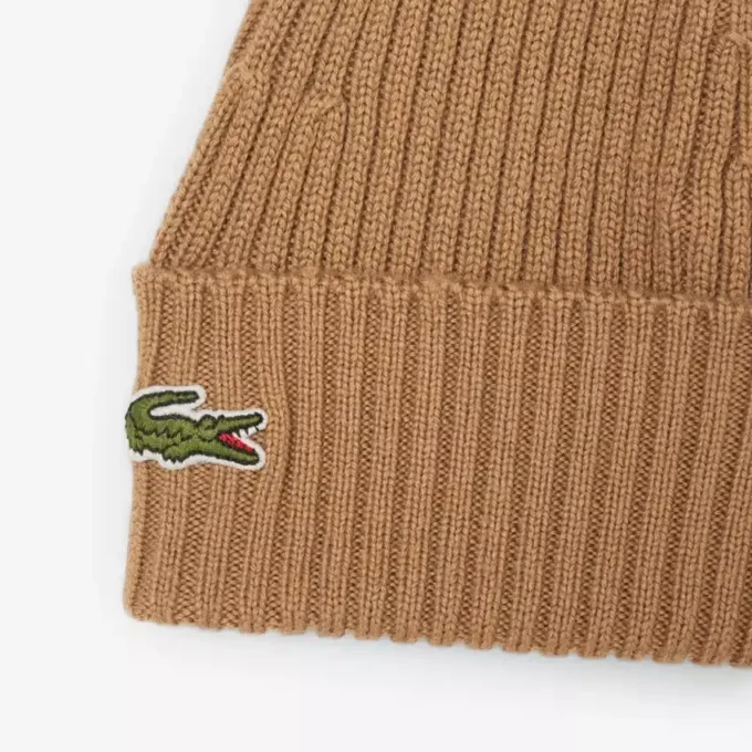 Unisex-mössa i ribbstickad borstad ull Unisex-mössa i ribbstickad borstad ull