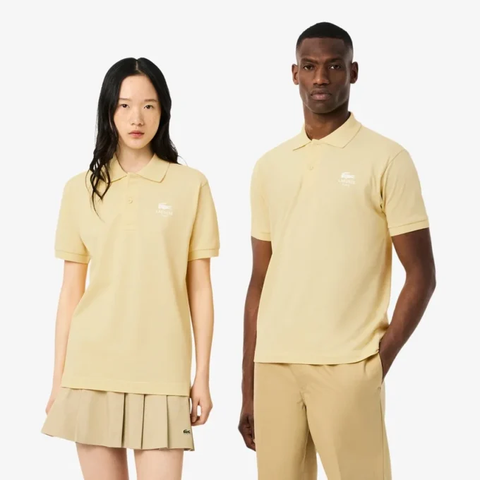 Unisex-pikétröja med klassisk passform och signaturtryck L.12.12