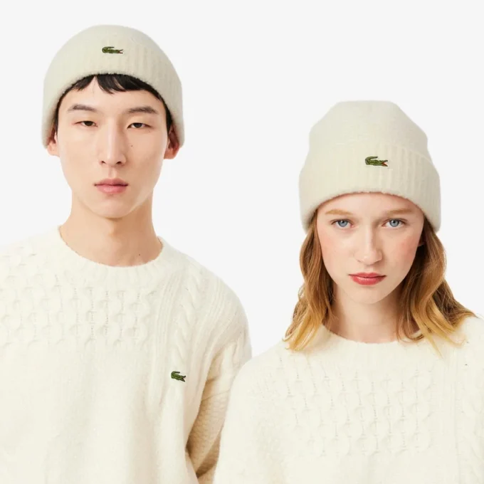Unisex ribbad mössa i ull
