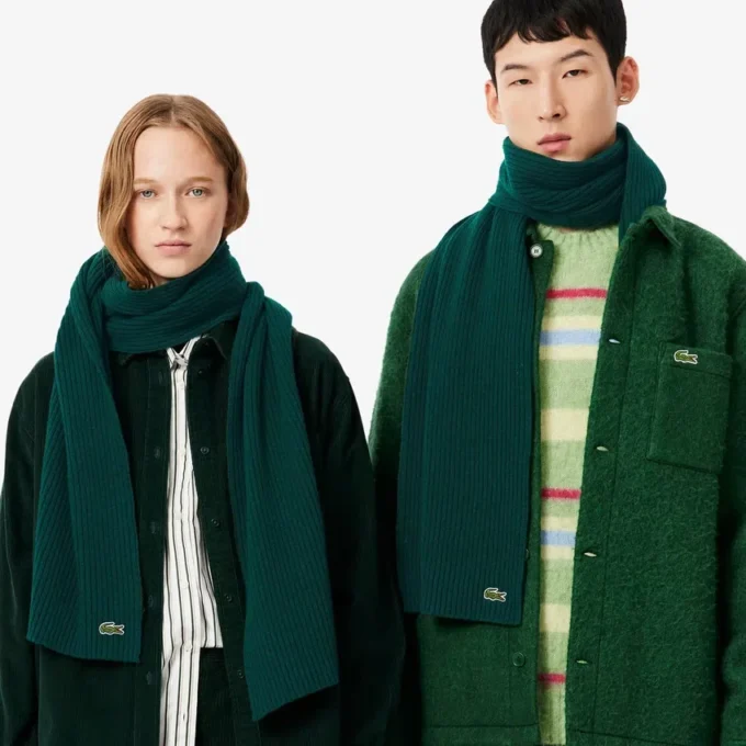 Unisex ribbad ullhalsduk Unisex ribbad ullhalsduk