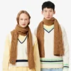 Unisex ribbad ullhalsduk Unisex ribbad ullhalsduk